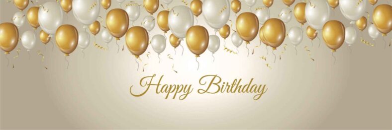 Silver And Gold Birthday Banner