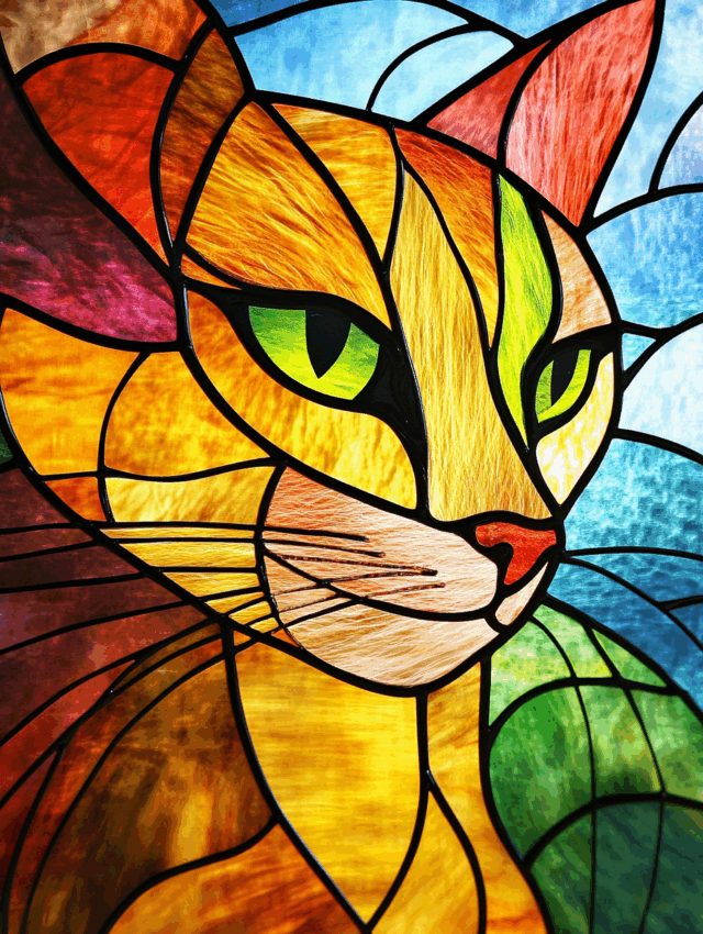 Free A5 Sample Colourful Cat