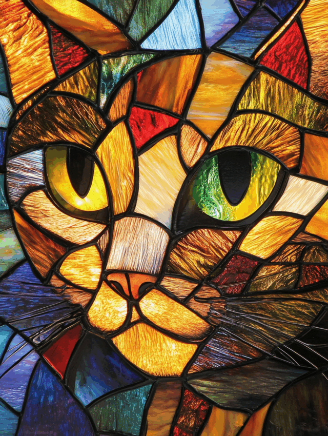 Free A5 Sample Colourful Cat 2