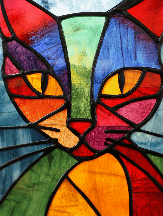 Free A5 Sample Colourful Cat 3