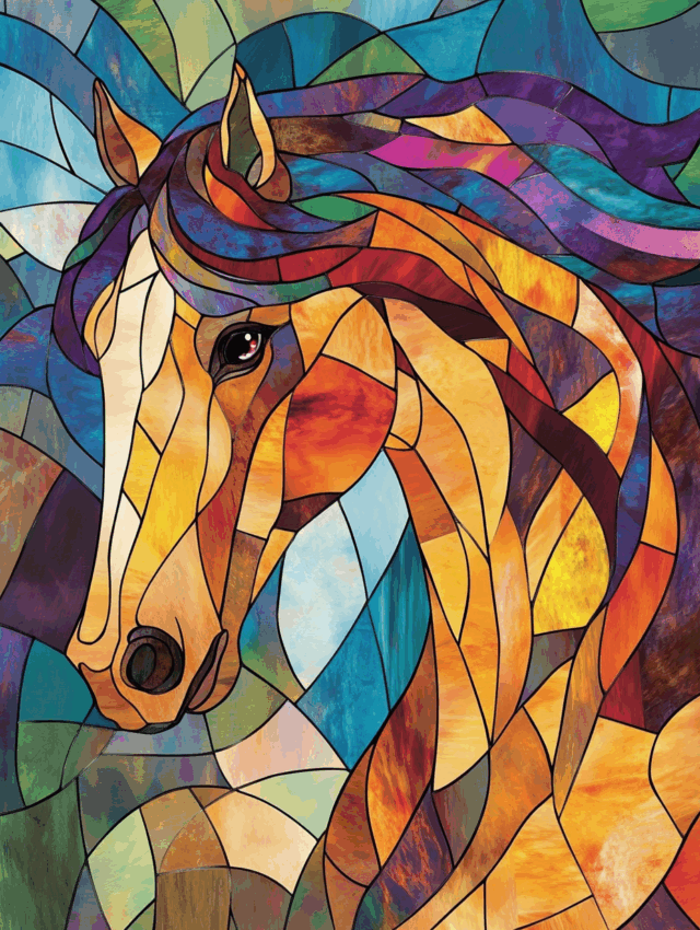 Free A5 Sample Colourful Horse