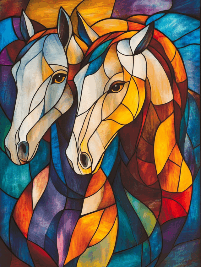 Free A5 Sample Pair of Horses 4
