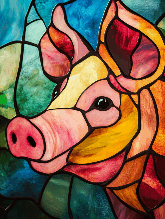 Free A5 Sample Colourful Pig