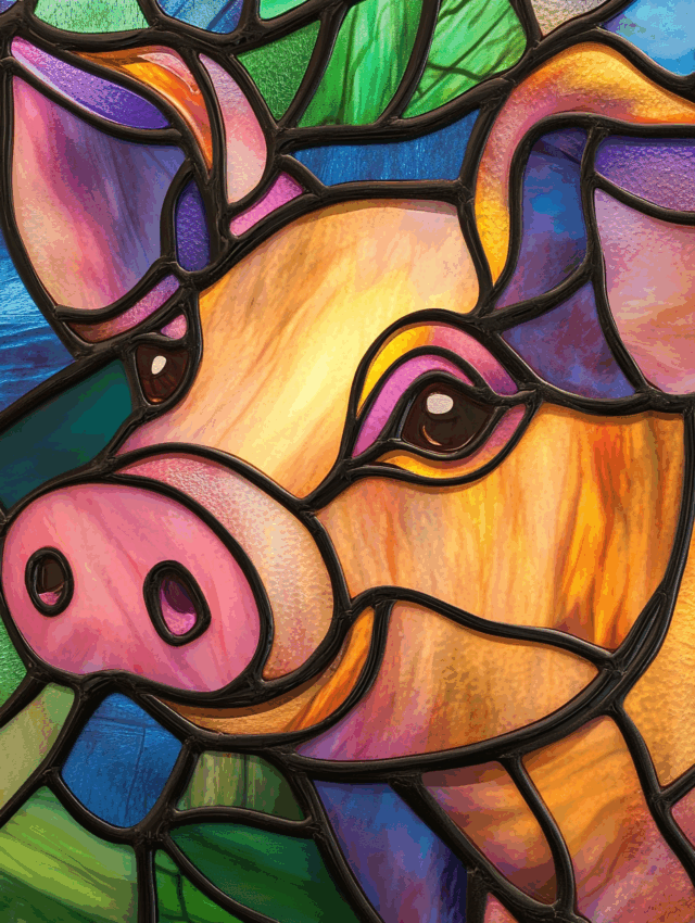 Free A5 Sample Colourful Pig 2