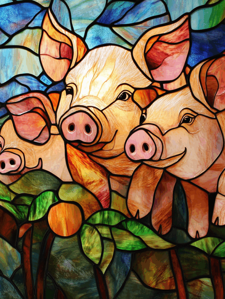 Free A5 Sample Trio of Pigs