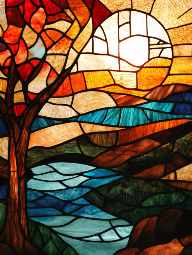 Free A5 Sample Sunset Abstract