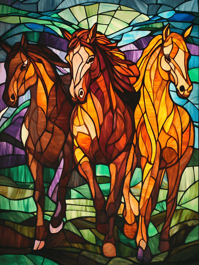 Free A5 Sample Trio of Horses
