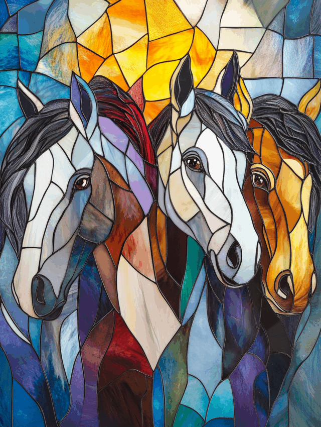 Free A5 Sample Trio of Horses 2