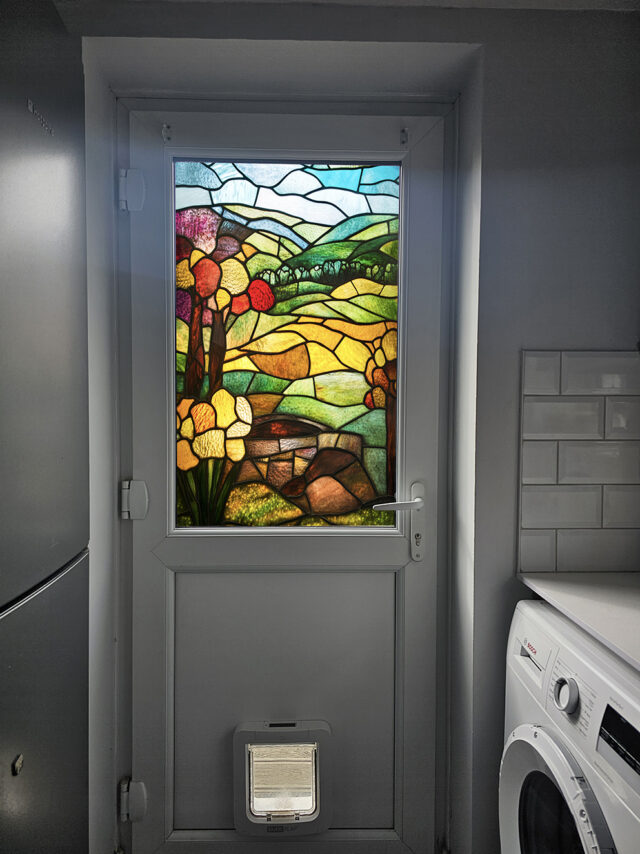 Sunny Landscape Stained Glass Window Film