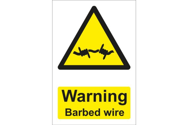 Warning Barbed Wire