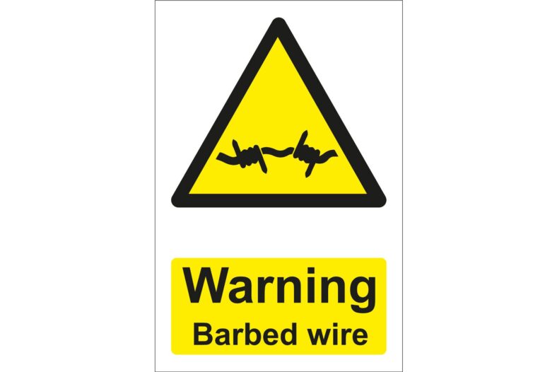 Warning Barbed Wire