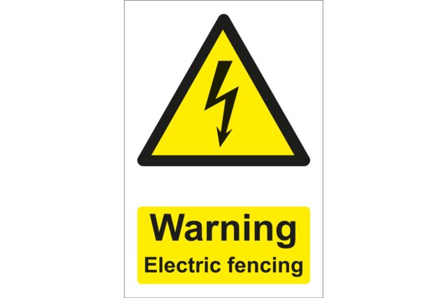Warning Electric Fence Sign