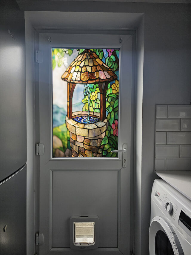 Wishing Well Stained Glass Window Film