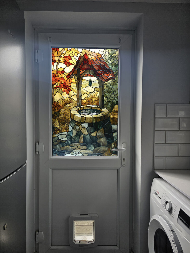 Wishing Well (3) Stained Glass Window Film