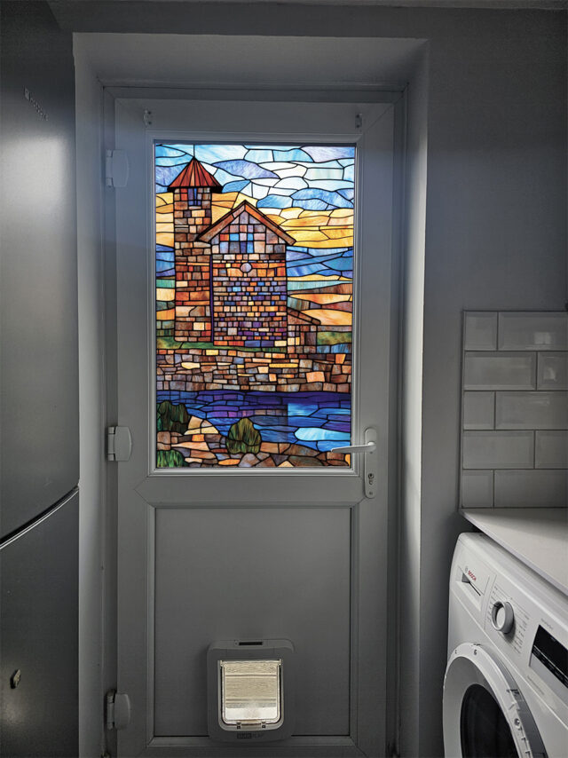 Working Mill 3 Stained Glass Window Film