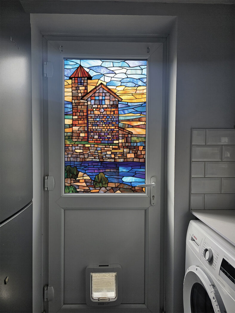 Working Mill 3 Stained Glass Window Film