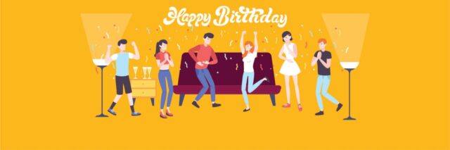 Yellow Birthday Banner